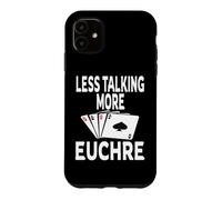 Custodia per iPhone 11 Vincitore del gioco di carte Funny Less Talking More Euchre