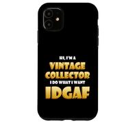 Custodia per iPhone 11 Vintage Collector IDGAF Cute Vintage Items Decor Collections
