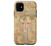 Custodia per iPhone 11 Vintage Flower Fairy Illustration Cute Fairycore Aesthetic