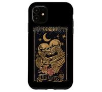 Custodia per iPhone 11 Vintage Goth Tarot Card The Lovers Dark Academia Aesthetic
