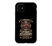 Custodia per iPhone 11 Vintage I Survived Fire Academy 2026 Firefighter