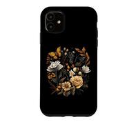 Custodia per iPhone 11 Vintage Pressed Flowers Butterflies Floral Boho Wildflowers