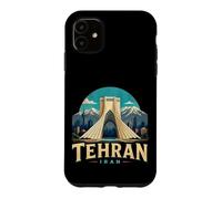Custodia per iPhone 11 Vintage Teheran Iran Viaggio Souvenir Landmark Gift