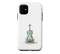 Custodia per iPhone 11 Violoncello Floreale Vintage Musica Classica