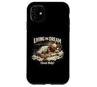 Custodia per iPhone 11 "Vivere il sogno (Invia aiuto)", Divertente burnout in