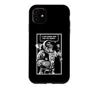 Custodia per iPhone 11 Voglio solo darti i brividi morti teschio gotico astronauta