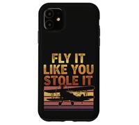 Custodia per iPhone 11 Vola come se l'avessi rubato Pilot Retro