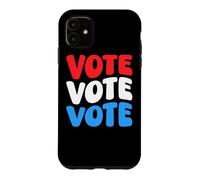 Custodia per iPhone 11 Vota Vota Voto Voto Consapevolezza Diritti degli elettori Retro Groovy