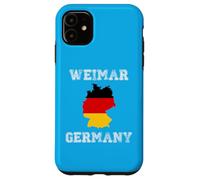 Custodia per iPhone 11 Weimar Germania Vintage Bandiera Germania Mappa Design