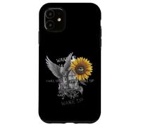 Custodia per iPhone 11 Weirdcore Wake Up con occhio di girasole e casa Cottagecore