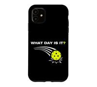 Custodia per iPhone 11 What day is it? Divertente giocatore di pickleball