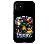 Custodia per iPhone 11 What The Duck Pun Bootleg Style Ducks Meme Dad Joke