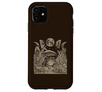 Custodia per iPhone 11 Whimsy Goth Fairycore Witchy Frog Mushroom Moon Vintage