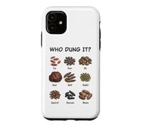Custodia per iPhone 11 Who Dung It? Funny Animal Droppings Nature Diagram Detective