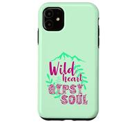 Custodia per iPhone 11 Wild Heart Gypsy Soul Boho Mountain Nature Design