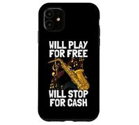 Custodia per iPhone 11 Will play for free sassofono giocatore