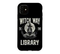 Custodia per iPhone 11 Witch Way to the Library Libro spettrale di Halloween Witch Lover