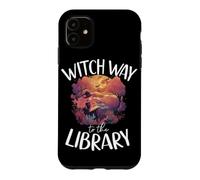 Custodia per iPhone 11 Witch Way to the Library Libro spettrale di Halloween Witch Lover
