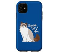 Custodia per iPhone 11 Womens Girls Cute Funny Ragdoll Cat Mom Lover