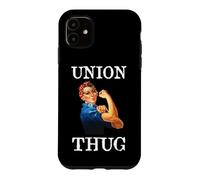 Custodia per iPhone 11 Womens Girls Rosie The Riveter Pro Union Thug