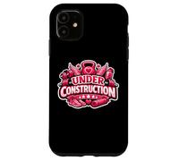 Custodia per iPhone 11 Womens Under Construction Gym Workout Excercise Girl Citazione