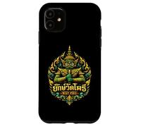 Custodia per iPhone 11 Yak Wat Pho Guardiano del Tempio Thai Bangkok