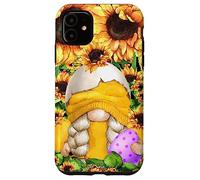 Custodia per iPhone 11 Yellow Gnome In Easter Chick Costume For Sunflower Lovers