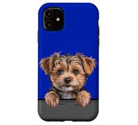 Custodia per iPhone 11 Yorkipoo Carino Peeking Yorkie Poo Mix Dog Lover