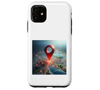 Custodia per iPhone 11 You Are Here GPS Pin Posizione di viaggio