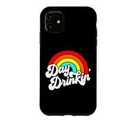 Custodia per iPhone 11 You Had Me At Day a bere Retro Beach Summer Rainbow Fun