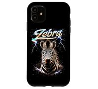Custodia per iPhone 11 Zebra Heavy Metal Concerto di musica Animal Rock N Roll anni '80