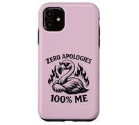 Custodia per iPhone 11 Zero scuse 100 Me Confident Flamingo