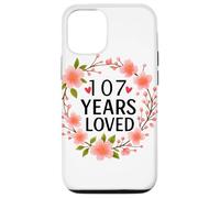 Custodia per iPhone 12/12 Pro 107 Years Loved Floral 107th Birthday Women 107 Years Old