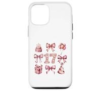 Custodia per iPhone 12/12 Pro 17° Compleanno Ragazza Coquette Fiocchi Rosa Diciassette Anni