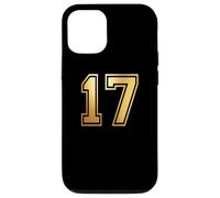 Custodia per iPhone 12/12 Pro 17 Numero diciassette, grafica per sport di squadra, abbinamento universitario