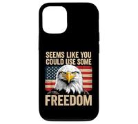 Custodia per iPhone 12/12 Pro 4th of July US Flag Eagle You Could Use Some Freedom Meme