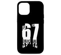 Custodia per iPhone 12/12 Pro 67 Numero gocciolante Stile Bold Minimal Graphic Design