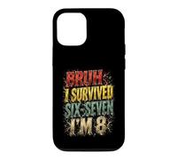 Custodia per iPhone 12/12 Pro 8 ° compleanno Bruh I Survived Six-Seven I'm 8 Years Old Boys