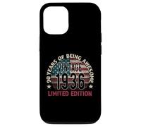 Custodia per iPhone 12/12 Pro 90° compleanno regalo uomo Vintage nato 1936 girando 90 anni