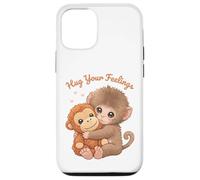 Custodia per iPhone 12/12 Pro Abbraccia i tuoi sentimenti, scimmietta carina