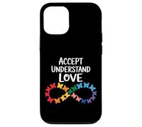 Custodia per iPhone 12/12 Pro Accetta Comprendi Amore Consapevolezza Autismo Infinity Butterfly