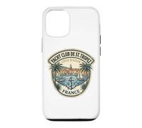 Custodia per iPhone 12/12 Pro Adesivo da viaggio vintage Yacht Club de St. Tropez