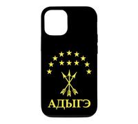 Custodia per iPhone 12/12 Pro Adygea Flag Design With Yellow Stars Great Circassian Adiga
