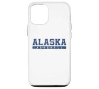 Custodia per iPhone 12/12 Pro Alaska Baseball Blu Vintage Testo
