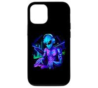 Custodia per iPhone 12/12 Pro Alien Cyborg DJ Robot Record Techno Musica Cool Aliens