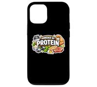 Custodia per iPhone 12/12 Pro Alimentato da Protein Gym Training Bodybuilding Sollevamento Pesi