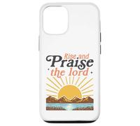 Custodia per iPhone 12/12 Pro Alzati e loda il Signore - Retro Christian Sunburst