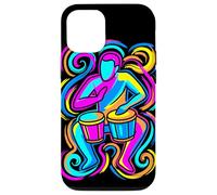 Custodia per iPhone 12/12 Pro Amante del bongo Musica retrowave