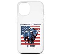 Custodia per iPhone 12/12 Pro American Bisonte Patriottico USA Bandiera Big Game Hunter Fluffy Mucca