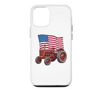 Custodia per iPhone 12/12 Pro American USA Flag Tractor Farmer